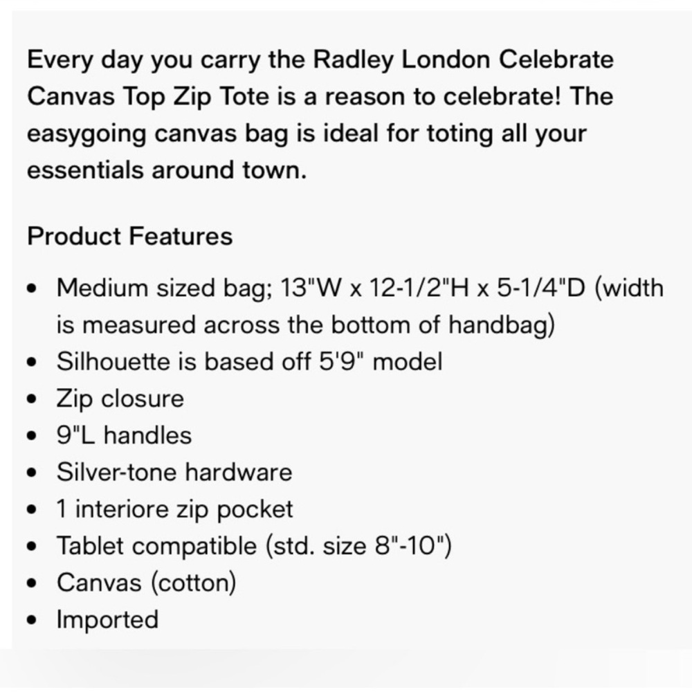 Radley London Tote Bag - Picture 6 of 11